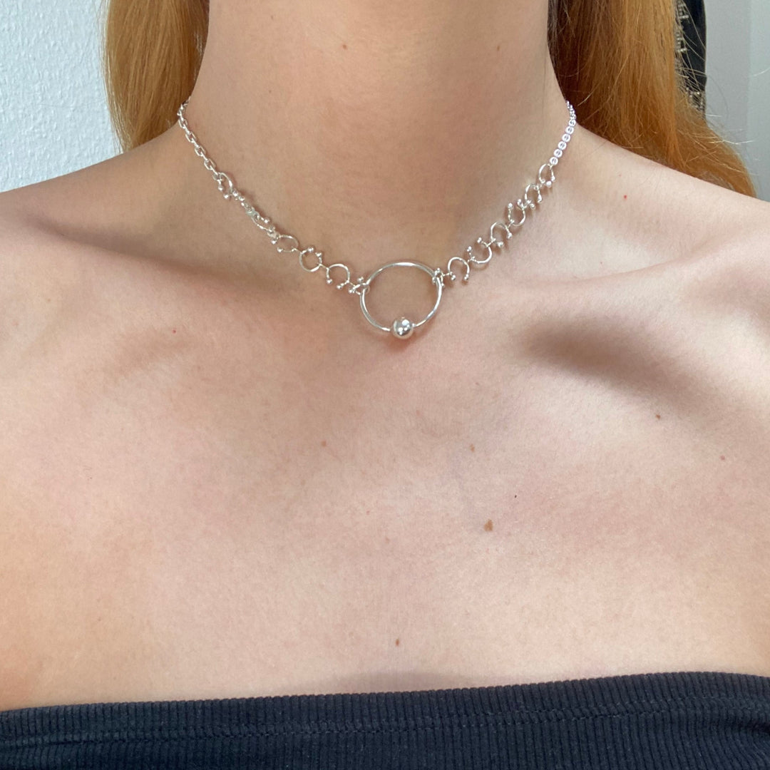 STATIC pierced choker, one off