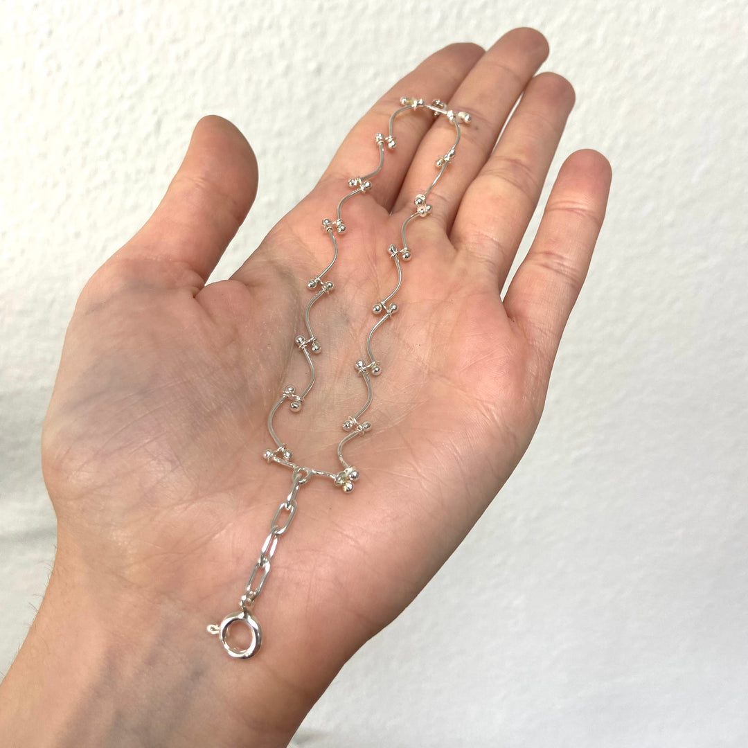 Infinity pierced bracelet, one off